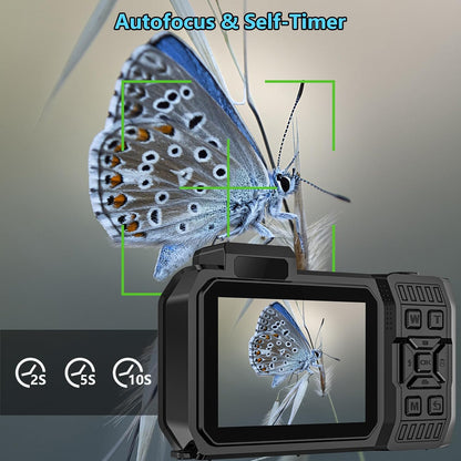 UHD 8K Underwater Camera, 70MP 33FT WiFi Waterproof Digital Camera with 64GB Card, Auto Focus Waterproof Dual-Screen Selfie 2500mAh Battery, 18X Floatable Digital for Snorkeling