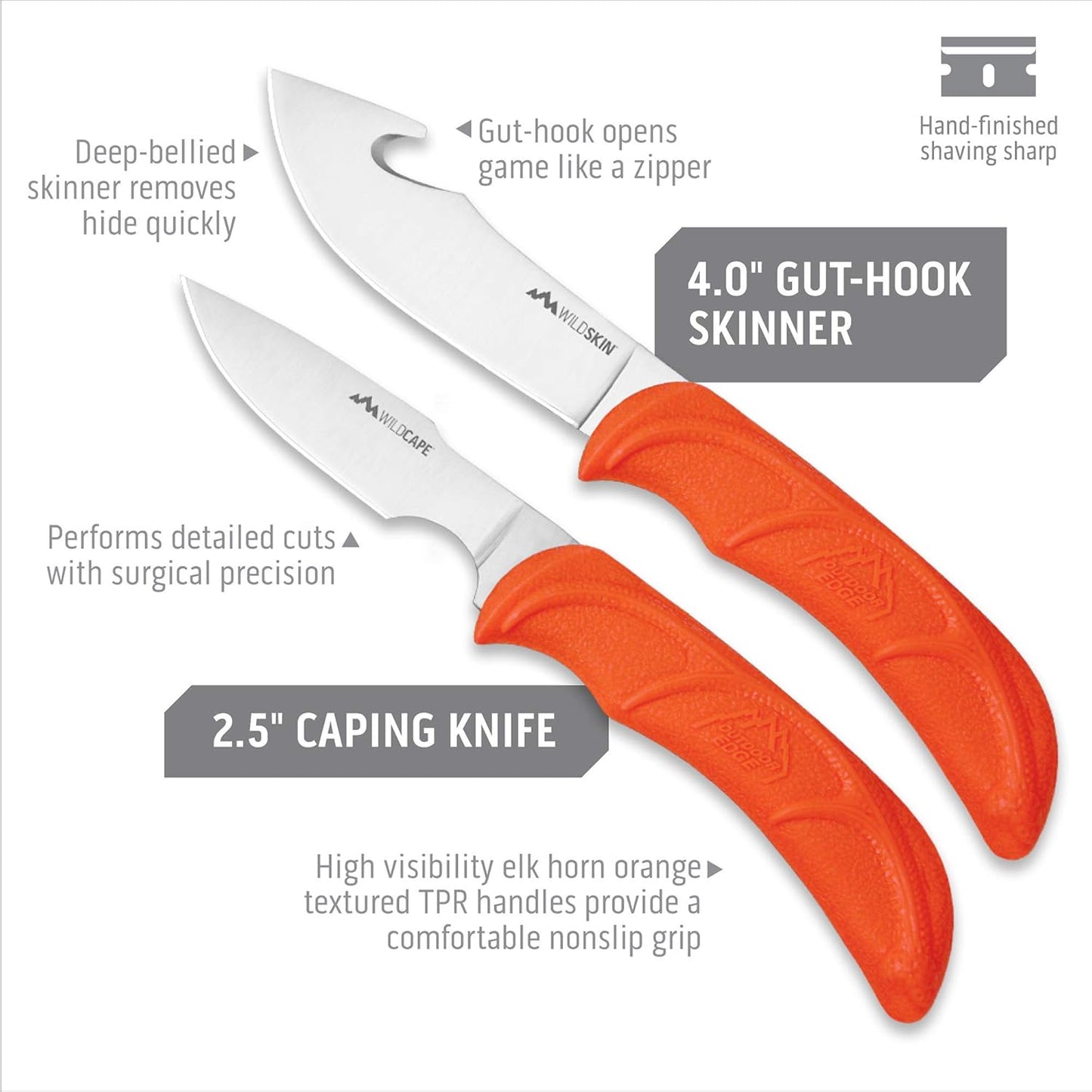 Outdoor Edge Cutlery Corp Wild-Lite Knife, Orange