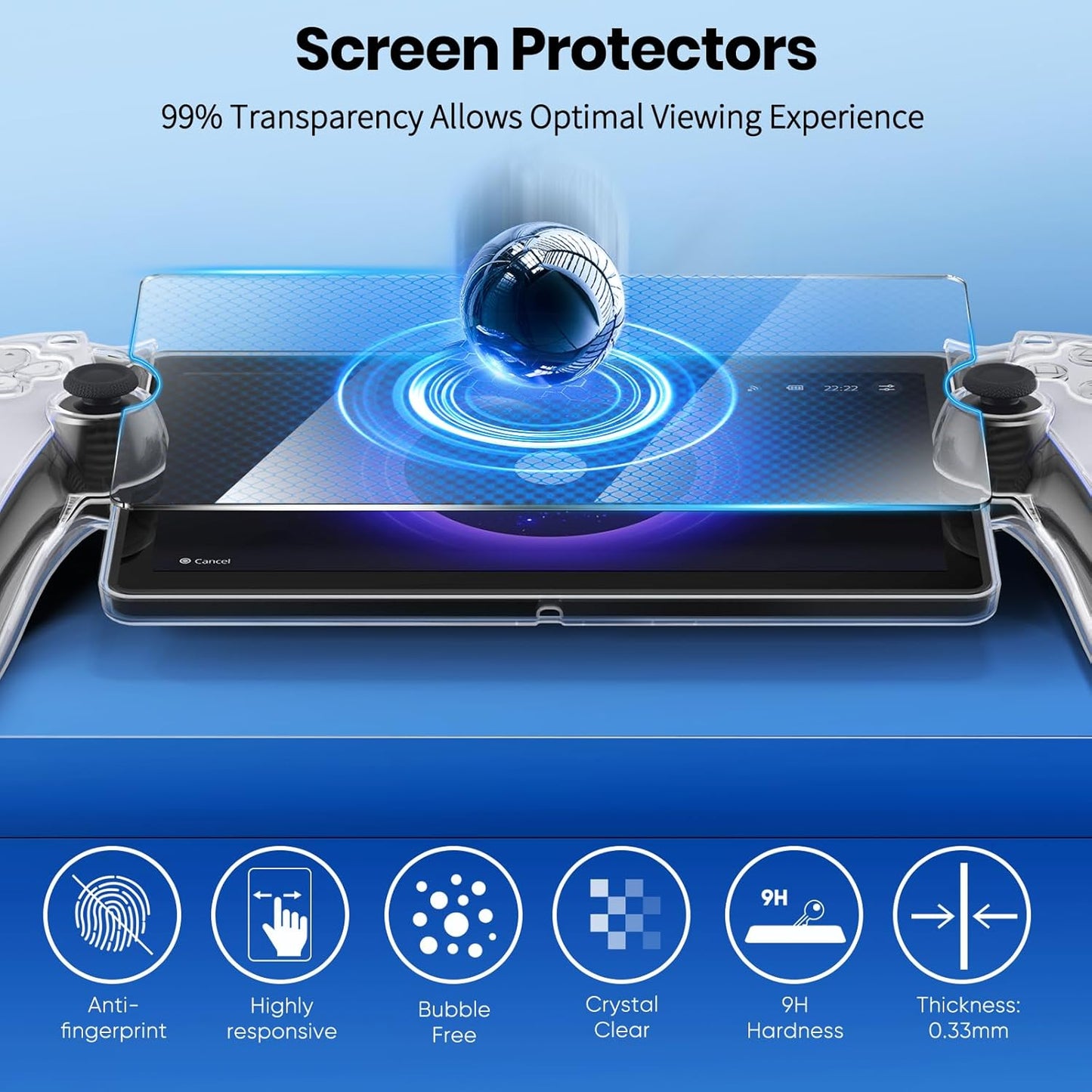 FYOUNG Carrying Case Accessories for PlayStation Portal, Full Protection Bundle with Tempered Glass Screen Protector, Protective Cover, Hard Shell Portable Travel Bag for PS5 Portal Remote Player