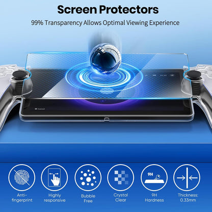 FYOUNG Carrying Case Accessories for PlayStation Portal, Full Protection Bundle with Tempered Glass Screen Protector, Protective Cover, Hard Shell Portable Travel Bag for PS5 Portal Remote Player