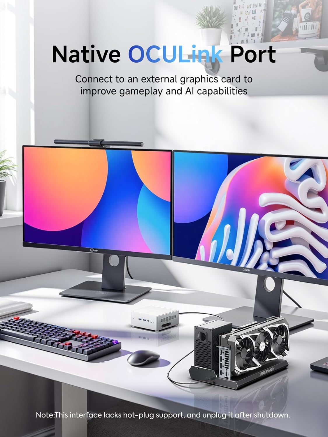 MINISFORUM NAB8 Plus Mini PC, Intel Core i7-12800H (14C/20T, up to 4.8GHz), 32GB DDR4 1TB M.2 SSD, HDMI/DP /USB4,2.5 Inch HDD/SSD Slot,USB-A x 4,2x2.5G LAN/Wi-Fi6E / BT5.3,Oculink Support