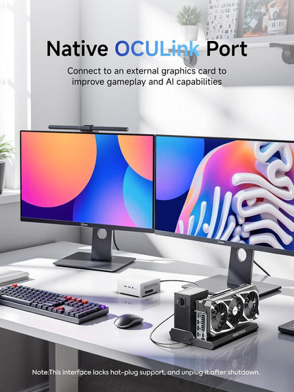 MINISFORUM NAB8 Plus Mini PC, Intel Core i7-12800H (14C/20T, up to 4.8GHz), 32GB DDR4 1TB M.2 SSD, HDMI/DP /USB4,2.5 Inch HDD/SSD Slot,USB-A x 4,2x2.5G LAN/Wi-Fi6E / BT5.3,Oculink Support