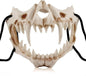 Japanese Halloween Mask, Resin Mask Half Face Tiger Cosplay Mask Skull Scary Mask Cosplay Decorative Mask for Adults