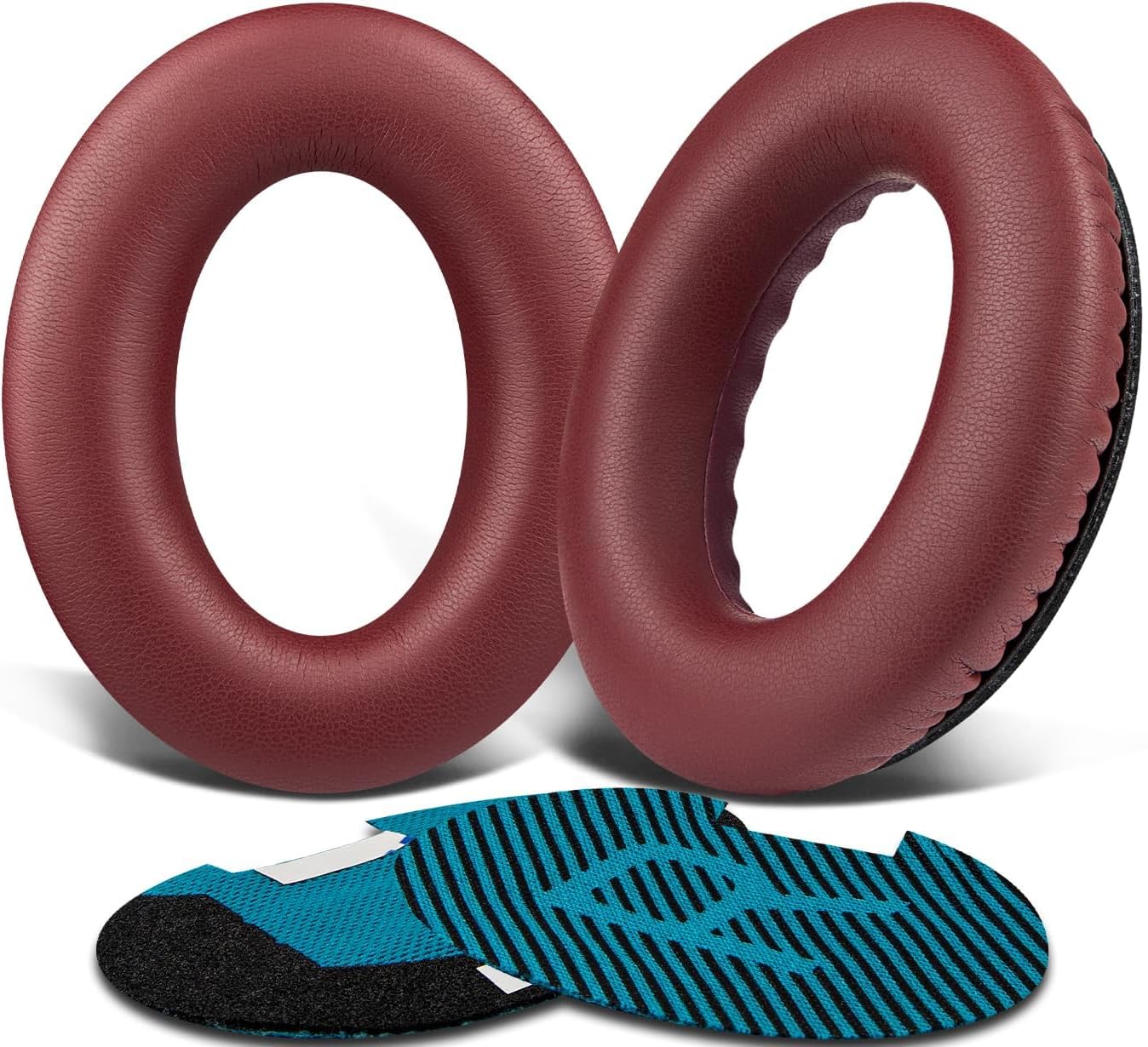 SoloWIT Earpads Cushions for Bose Headphones, Replacement Ear Pads for Bose QuietComfort 15 QC15 QC25 QC2 QC35/Ae2 Ae2i Ae2w/SoundTrue & SoundLink Around-Ear Series - QC25 PL Black&Blue