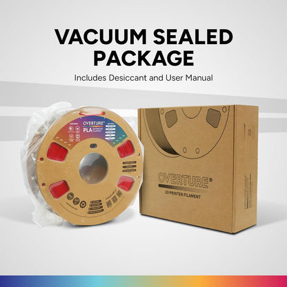 OVERTURE PLA Filament 1.75mm PLA 3D Printer Filament, 1kg Cardboard Spool (2.2lbs), Dimensional Accuracy +/- 0.02mm, Fit Most FDM Printer (Black 1-Pack)