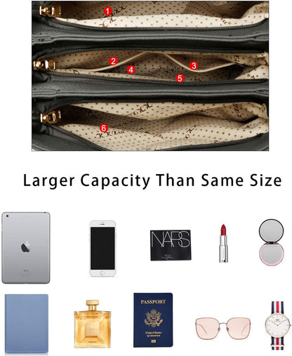 KKXIU Trendy Tote Bag for Women Lightweight Oxford Big Capacity Shoulder Purses and Handbags