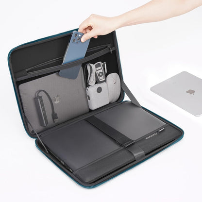 DOMISO 15.6 inch Laptop Sleeve with Handle Protective Shockproof Waterproof EVA Case for 15.6" Yoga 720 IdeaPad 310 320 ThinkPad T570/Legion 5 Gen 6/HP Envy 15/15.6" Notebooks, Dark Blue