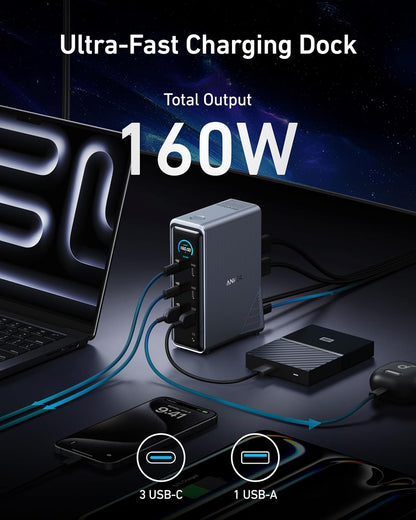 Anker Prime Docking Station, 14-Port, 160W Max, Dual 4K Displays