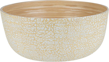 Restaurantware-Bambuddha 51 Ounce Extra Large Salad Bowl, 1 Heavy-Duty Round Salad Bowl - Sustainable, Reusable, Blue Bamboo Serving Dish, for Serving Salads, Fruits, and Appetizers