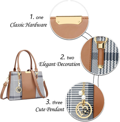 KKXIU Trendy Tote Bag for Women Lightweight Oxford Big Capacity Shoulder Purses and Handbags