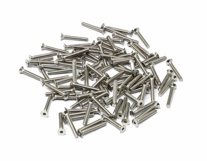iexcell 5 Pcs M8 x 80mm Thread Pitch 1.25 mm Stainless Steel 304 Hex Socket Flat Head Cap Screws Bolts Kit