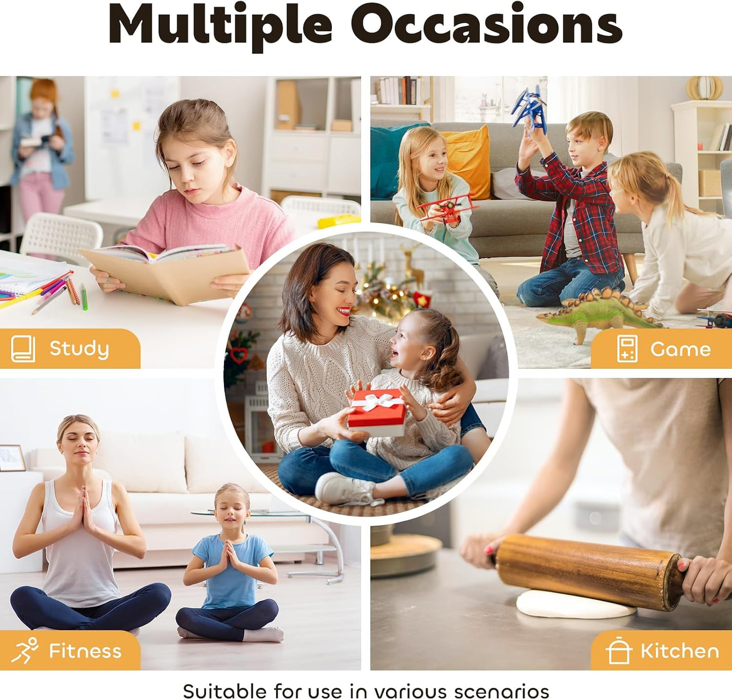 Visual Timer for Kids 60 Min - Silent No Ticking Countdown Clock for Classroom Home Focus ADHD | Minuteur Visuel Enfant Sans Bruit 60 Minutes Pour Classe Maison Concentration (Green)