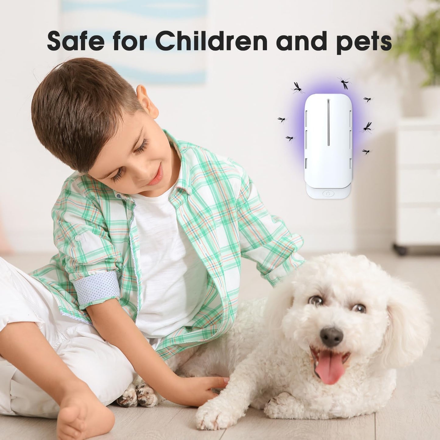 Indoor Fly Insect Trap with UV and Blue Light for Fruit Flies, Gnats, Mosquitoes, Flies, Moths, and House Flies Traps for Home - Bug Catcher Light Trap (2 Device + 10 Refills)