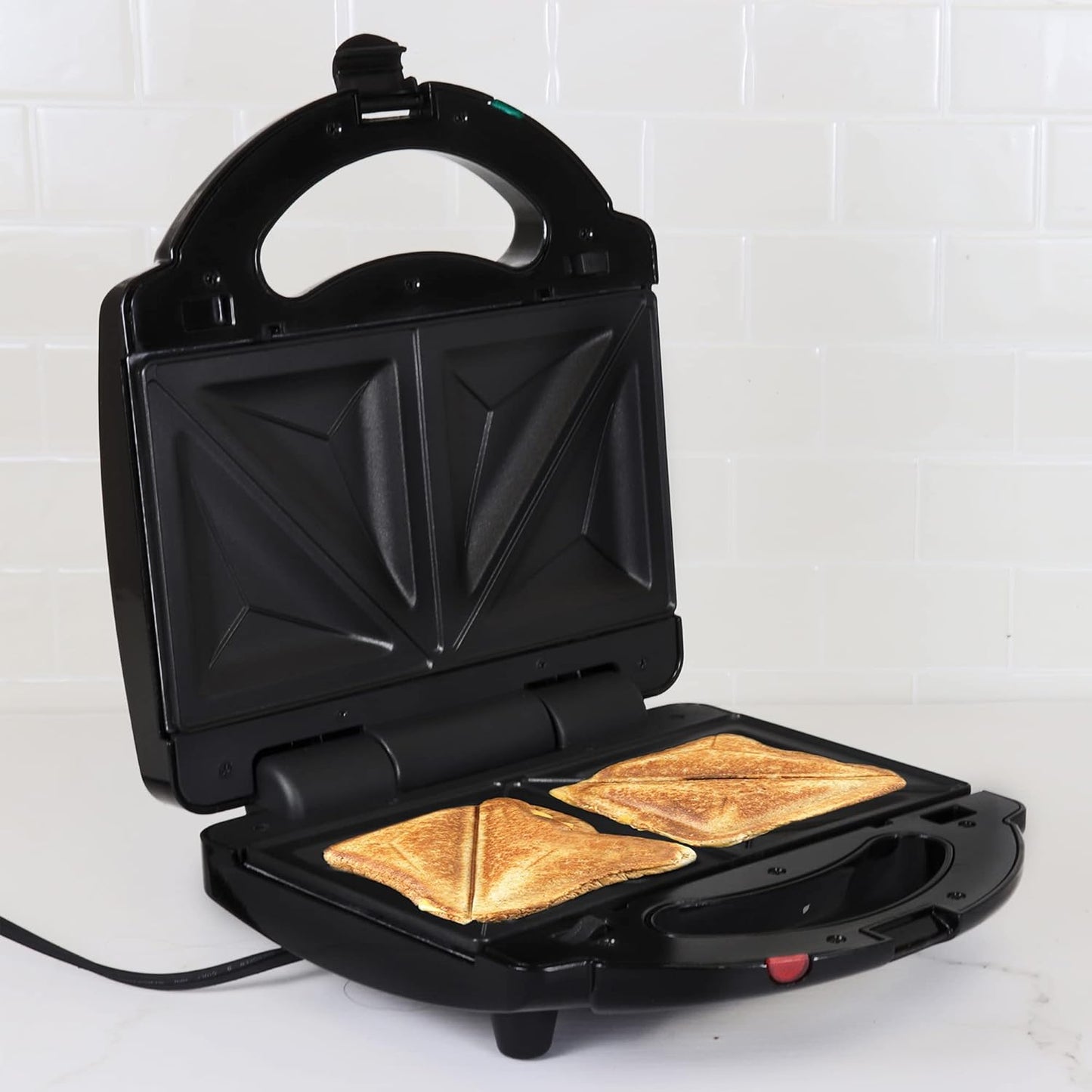 Total Chef 4 in1 Grill Waffle Maker - Mini Belgium Gaufre, Sandwich, Panini Press Machine, Electric, Non-Stick Removable Plates, Easy To Clean Countertop Cooking Kitchen Appliance For Breakfast