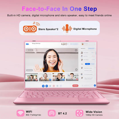 NOTODD Laptop 16" 12GB LPDDR4 512GB SSD Celeron N5095 Up to 2.9Ghz Quad-Core Win 11 PC 1920*1200 2K Screen Dual WIFI Support 2.5" HDD 1TB SSD Expand with Cooling Fan Numeric Keypad for Business-Blue