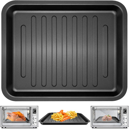 Air Fryer Toaster Oven Accessories for COSORI Smart 12 in 1 C130 CS130 CO130 Convection Oven, 14’’*12’’ Non-Stick Rectangle Air Fryer Rack Replacement Parts Grill Pan Grill Plate Crisper Plate Tray