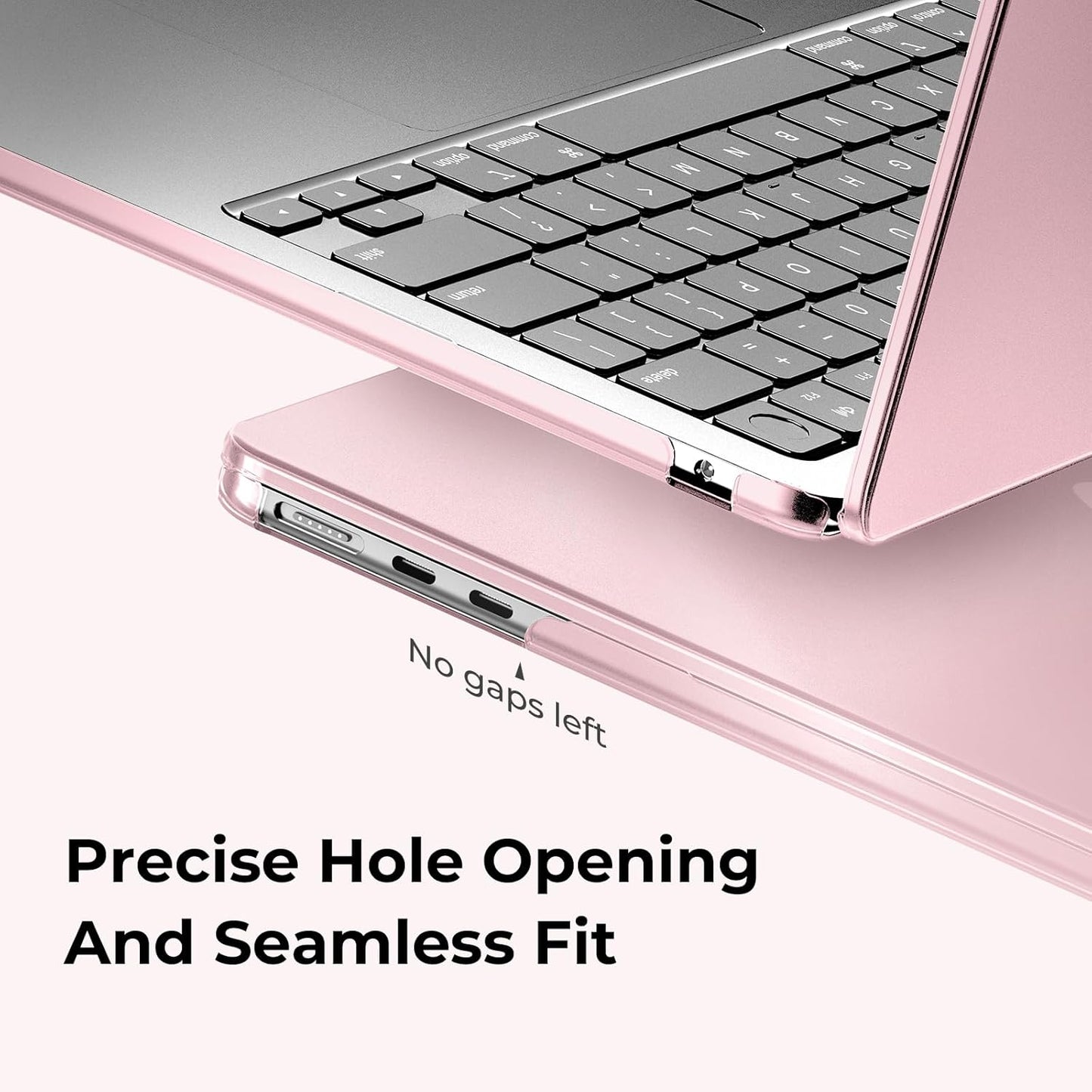 EooCoo Case Compatible with MacBook Air 13 inch M4 M3 M2 2025-2022 A3240 A3113 A2681, 13.6" Hard Case Cover & TPU Keyboard Skin & Screen Protector for Laptop Air 13.6 inch - Crystal Clear