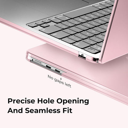 EooCoo Case Compatible with MacBook Air 13 inch M4 M3 M2 2025-2022 A3240 A3113 A2681, 13.6" Hard Case Cover & TPU Keyboard Skin & Screen Protector for Laptop Air 13.6 inch - Crystal Clear