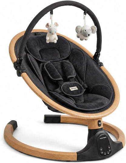 Baby Swings for Infants, Infant Swing, 3 Seat Positions, 5 Point Harness Belt, 5 Speeds and Remote Control - Portable Baby Swing for Indoor and Outdoor