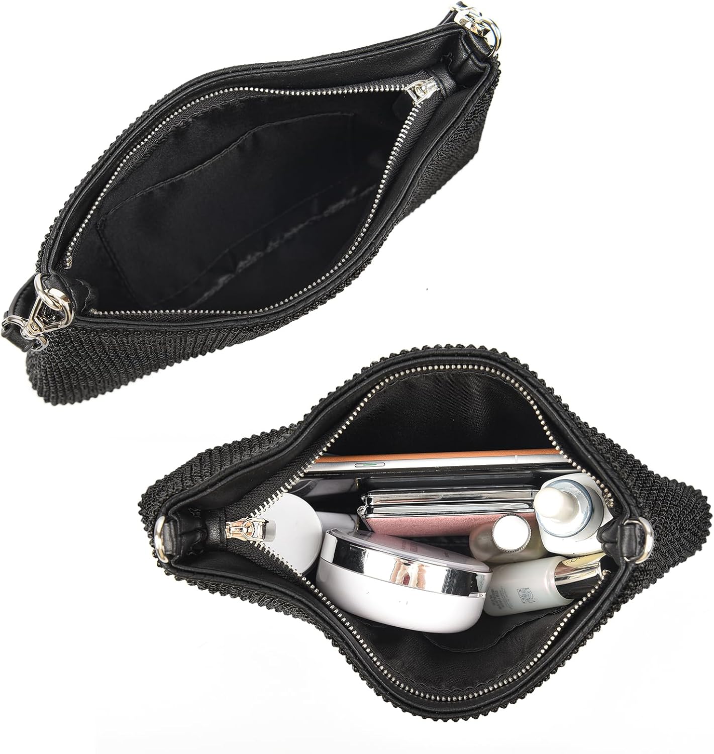 Valleycomfy Bling Evening Clutch Bag for Women Lady Girl Bride Rhinestone Purse For Prom Cocktail Party Wedding Engagement - PuriLite