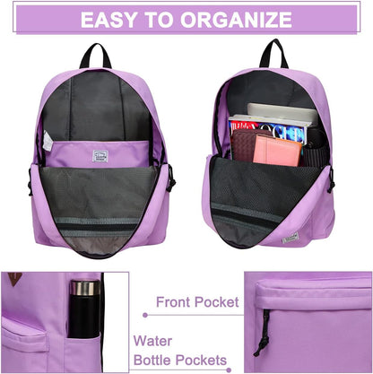 School Backpack for Kids, VASCHY Lightweight Water Resistant Casual Schoolbag Daypack for Men Women Teen Boys Girl Bookbag