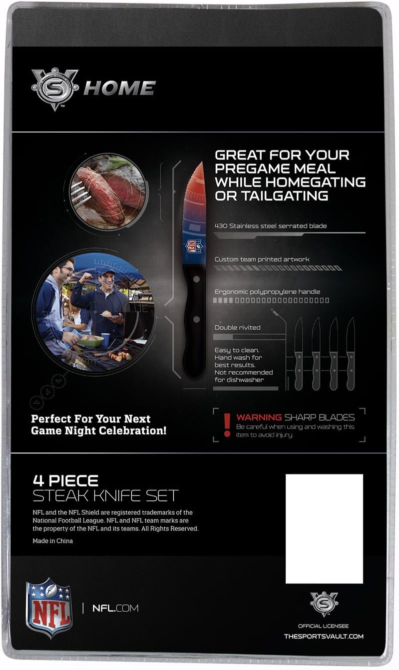 The Sports Vault by Inglasco NFL Chicago Bears Steak Knives