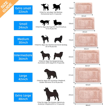 VERZEY Medium/Large Dog Bed Mat Crate Pad, 36" Metal Crates Fit, Ultra-Soft, Machine Washable & Anti-Slip Kennel Mat, Cozy Sleeping Mat for Medium/Large Dogs, Gray, 36L x 23W x 1H Inches
