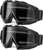 Adult Dirt Bike Goggles, 2-Pack ATV Motorcycle Goggles for Men & Women, Wide Vision Riding Off-Road Goggles