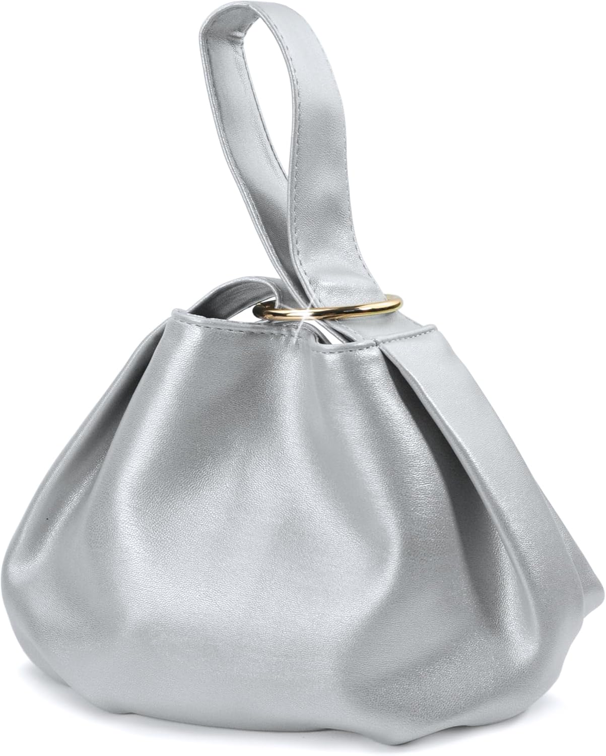 Women's Clutch Soft Vegan Leather Hobo Top Handle Bag Small Tote Purse