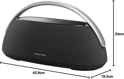 Harman Kardon Go + Play 3 - Portable Bluetooth Speaker with Aluminum Handle & USB Charging Port - Black