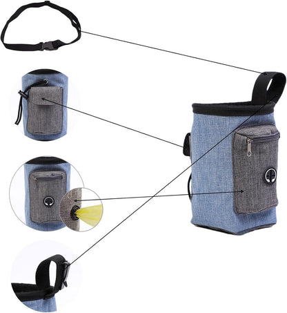 Dog Treat Pouch Bag | Portable Dog Treat Snack Bag Pouch | Dog Treat Carrier Holder, Treat Storage Holder for Travel Dog Walking Puppy Training
