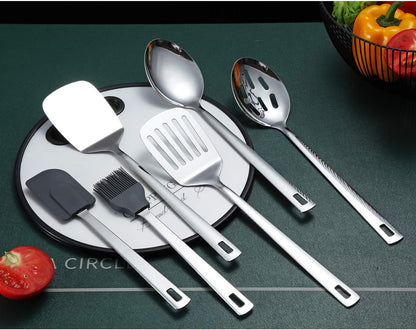 Stainless Steel Cooking Utensils Set, Berglander 13 Pieces Kitchen Utenisls Set, Kitchen Tools Set with Utensil Holder Non-Stick and Heat Resistant,Dishwasher Safe, Easy to Clean (13 Packs)