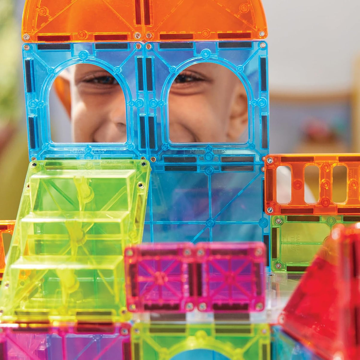 MAGNA-TILES� City Center 110-Piece Magnetic Construction Set, The Original Magnetic Building Brand