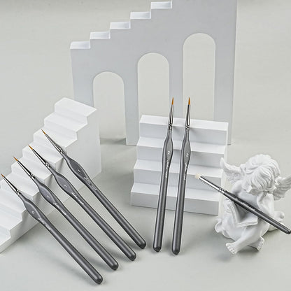 Detail Paint Brushes Set 10pcs Miniature Brushes for Fine Detailing & Art Painting - Acrylic, Watercolor,Oil,Models