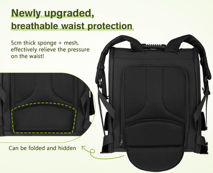 Pecute Pet Carrier Backpack, Dog Carrier Backpack Expandable with Breathable Mesh for Pets ＜6kg, Pet Backpack Carrier for Hiking Travel Camping Outdoor