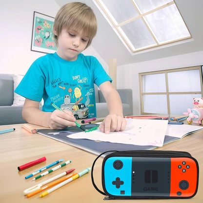 Beaulyn Gamer Pencil Case for Boys - Large Pencil Bag with Compartment, Portable Zipper Gaming Pen Pouch Pencil Box Organizer for School Boy Kids