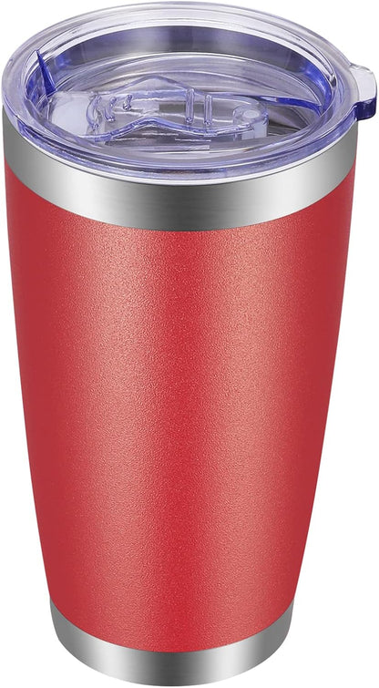 VEGOND 20oz Tumbler with Lid and Straw Stainless Steel Tumbler Cup Bulk Vacuum Insulated Double Wall Travel Coffee Mug Powder Coated Coffee Cup (Bluish Violet 6 Pack)