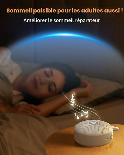 Dreamegg Machine à bruit blanc - Machine à son portable pour bébé et adulte, avec batterie puissante, 21 sons apaisants, annulation de bruit pour le bureau, thérapie sonore pour la maison, voyage