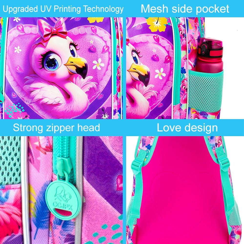 3pcs Backpack for Boys and Girls, 16” Kids Kindergarten Bookbag with Lunch Box, Cute Elementary Backpacks for Boy Girl
