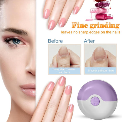 Electric Nail Clipper, Upgrades 2 in 1 Electric Polishing Automatic Nail Clippers Electric Nail File for Seniors Adults Kids, Baby Nail Trimmer Electric Toenail Automatic Nail Clippers(Purple)