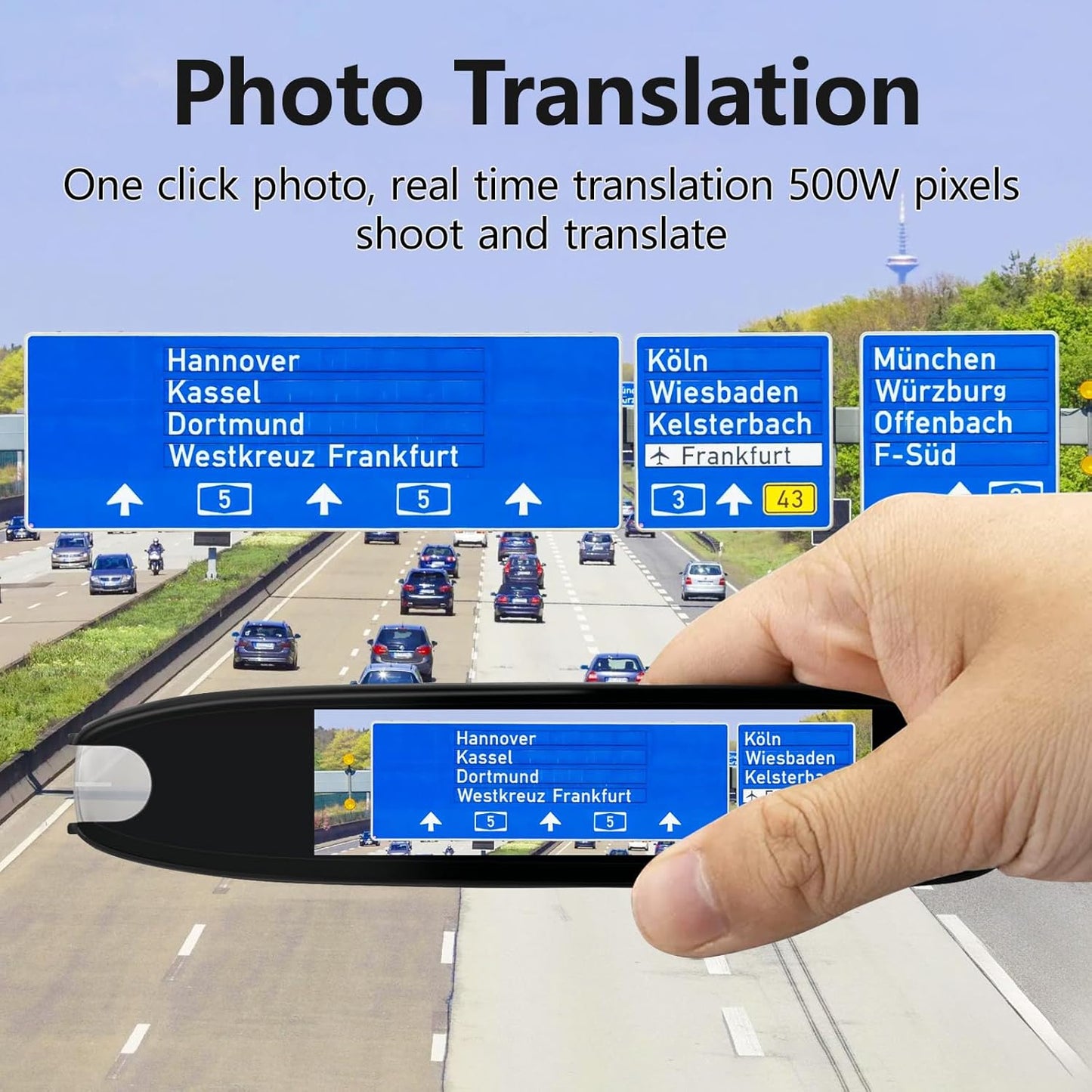 Scan Translation Pen with Camera, 142 Languages Two-Way Instant Translator Pen for Voice, Text, Photo, Offline Online Translation for Business Learning Travel, OCR Digital Reading Pen for Dyslexia