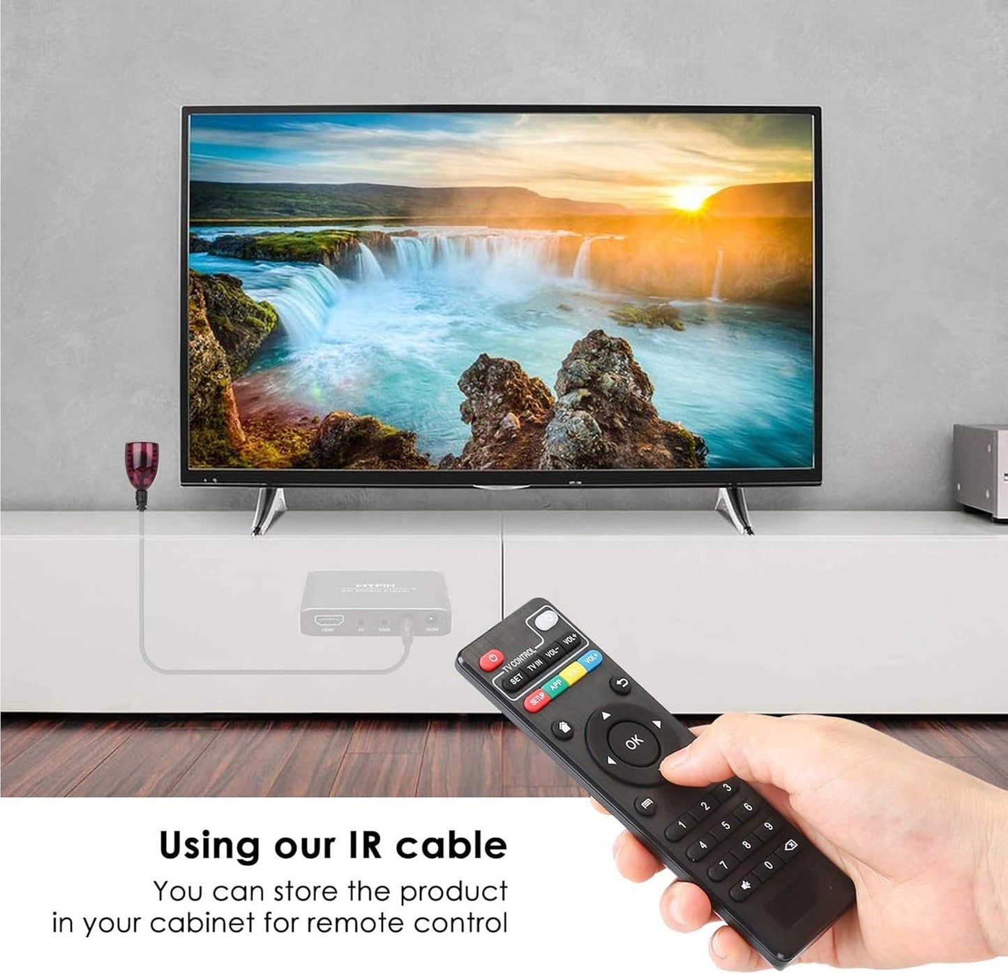 4K Media Player with Remote Control,Digital MP4 Player for 8TB HDD/USB Drive/TF Card/H.265 MP4 PPT MKV AVI Support HDMI/AV/Optical Out and USB Mouse/Keyboard-HDMI up to 7.1 Surround Sound…