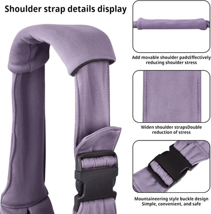 Cuby Adjustable Dog Cat Sling Padded Hard Bottom Pet Carrier Sling Soft Carrying Puppy Bag for Small Dogs Cats Outdoor Travel (Grayish-White)