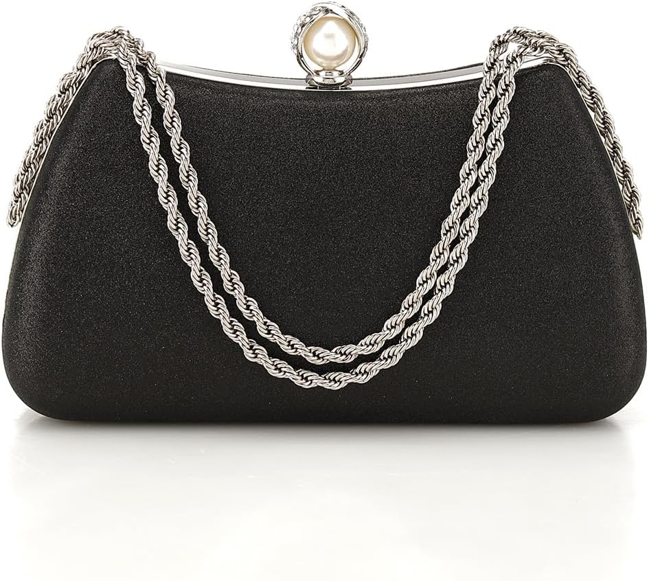 Buric Evening Clutch Bag for Women Glitter Shiny Dress Purse Wedding Bride Handbags Evening Clutches for Cocktail Party