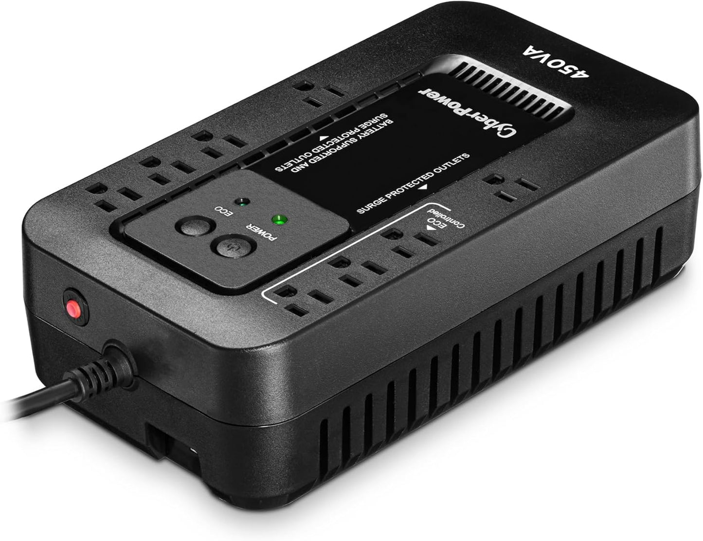 CyberPower EC850LCD Ecologic Battery Backup & Surge Protector UPS System, 850VA/510W, 12 Outlets, ECO Mode, Compact, Uninterruptible Power Supply