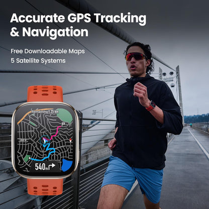 Amazfit Bip 6 Smart Watch 46mm, 14 Day Battery, 1.97" AMOLED Display, GPS & Free Maps, AI, Bluetooth Call & Text, Health, Fitness & Sleep Tracker, 140+ Workout Modes, 5 ATM Water-Resistance, Blush