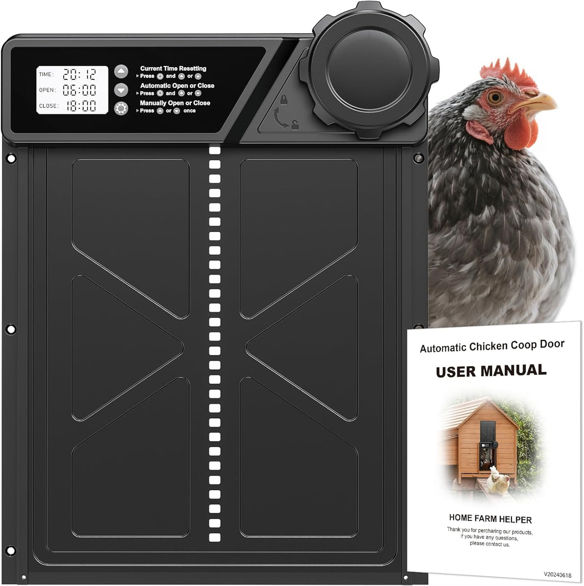 Large Automatic Chicken Coop Door Solar Powered