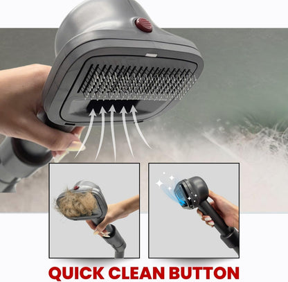 Pet Hair Grooming Brush Vacuum Attachment for Dogs, Cats with Vacuum Extension Hose up to 3.5M – Compatible with Miele, Shark Rocket HV322, HV301, HV371, Rotator NV501, Navigator NV350 Series & More
