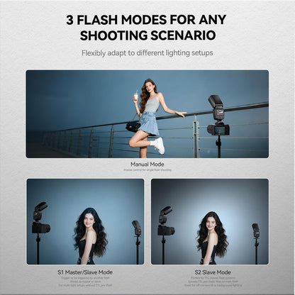 PHOTOOLEX Camera Flash Speedlite for Canon Nikon Sony Panasonic Olympus Fujifilm Pentax Sigma Minolta Leica and Other SLR Digital Cameras and Digital Cameras with Single Contact Hot Shoe