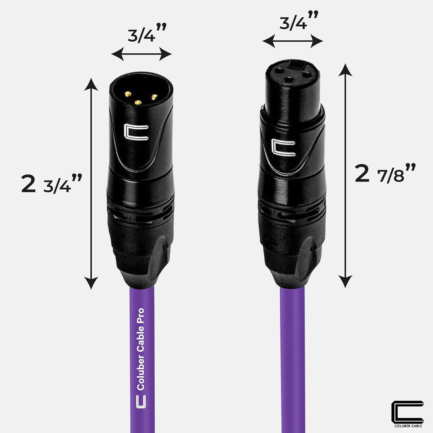 Balanced XLR Cable Male to Female - 6 Feet Pink - Pro 3-Pin Microphone Connector for Powered Speakers, Audio Interface or Mixer for Live Performance & Recording